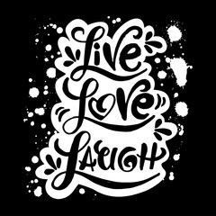 Live Laugh Love Hand Lettered Words