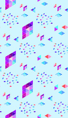 Seamless pattern in summer colors.