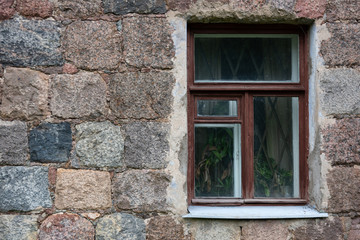 Window in stone wall