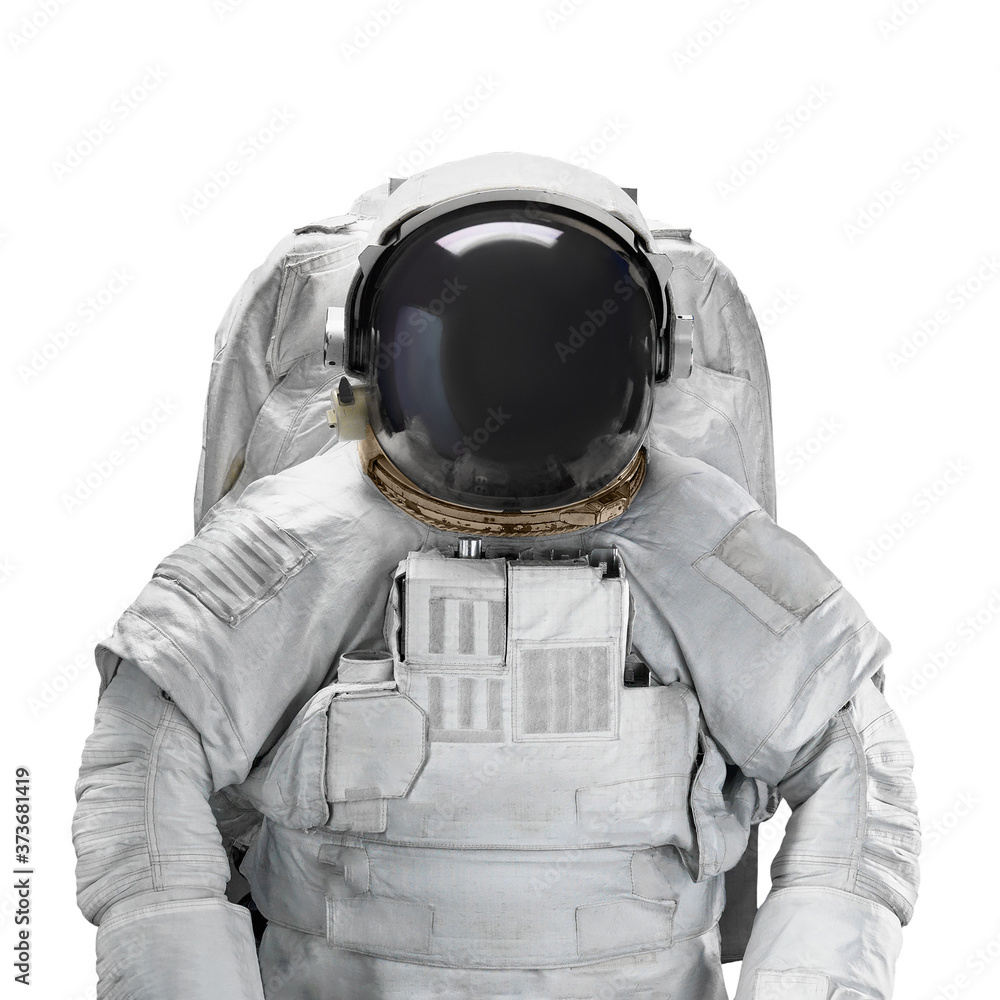 Wall mural space suit astronaut isolated on white background