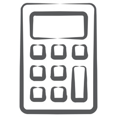 
Calculator icon design, line vector of adder 
