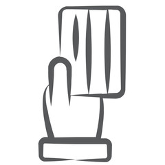 
Hand holding card, vector design of card payment icon

