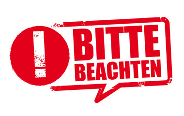 Stempel bitte beachten - Vektor illustration