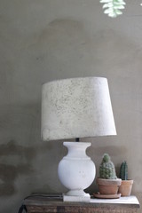 White lamp on the table