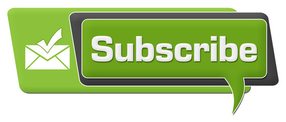 Subscribe Green Grey Comment Symbol Horizontal 