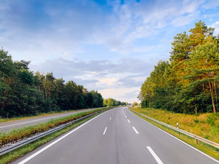 Asphalt road and beautiful nature landscape