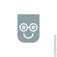 Smile icon. Happy, laughing, emotions icon. Simple vector expression of mood icons for ui and ux, website or mobile application. Gray on white background