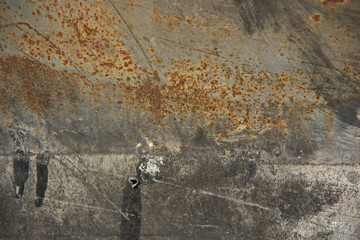 Grunge rusted metal texture. Rusty corrosion and oxidized background. Horizontal