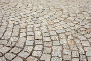Lviv old cobblestones in the heart of the city