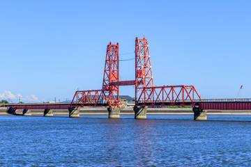 筑後川昇開橋(橋昇開)　福岡県大川市 Chikugogawa Lift Bridge Fukuoka-ken Ookawa city
