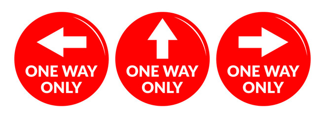 One way only marking sticker