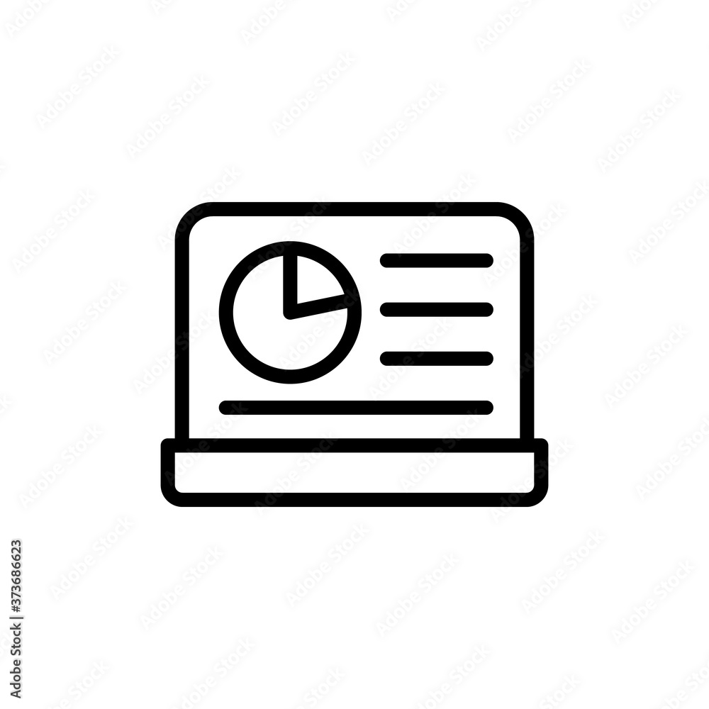 Poster notebook technology icon. simple line, outline vector elements of cabinet accessories icons for ui a