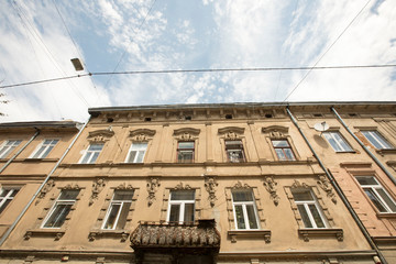 Creation of architecture in the center of Lviv. Ukraine