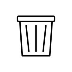 Trash can office elements icon. Simple line, outline vector elements of cabinet accessories icons for ui and ux, website or mobile application