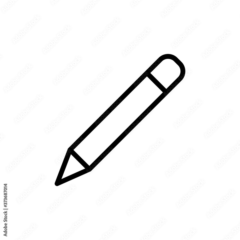 Poster pencil tool icon. simple line, outline vector elements of cabinet accessories icons for ui and ux, w