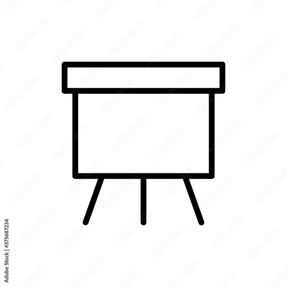 Aufkleber clipboard presentation icon. simple line, outline vector elements of cabinet accessories icons for u