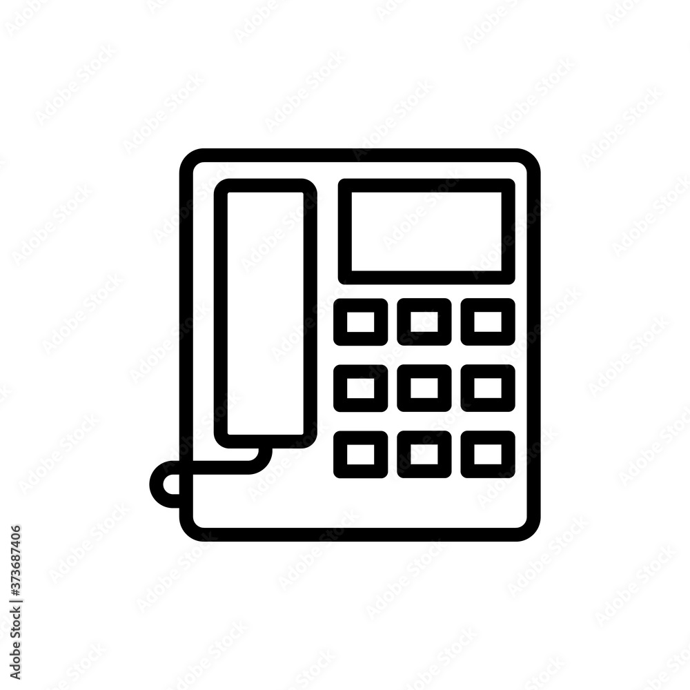 Poster phone office element icon. simple line, outline vector elements of cabinet accessories icons for ui 