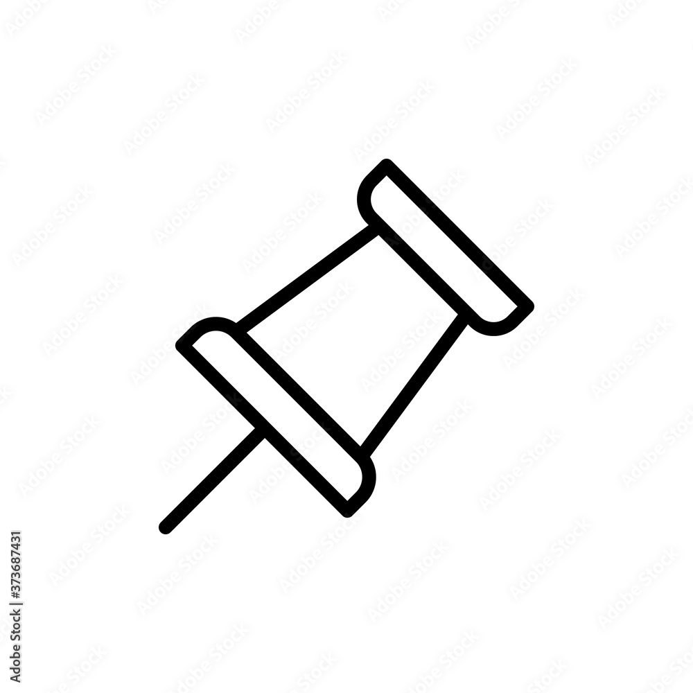 Poster pin tool icon. simple line, outline vector elements of cabinet accessories icons for ui and ux, webs