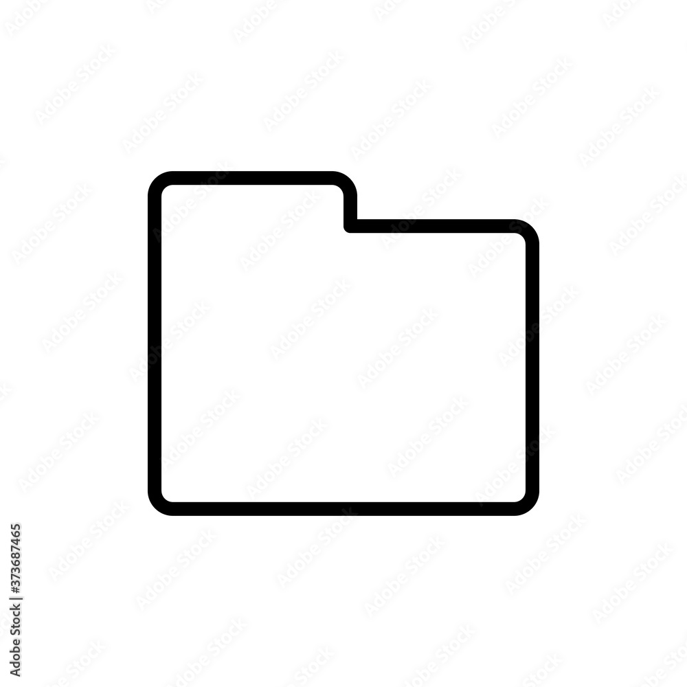 Aufkleber folder office elements icon. simple line, outline vector elements of cabinet accessories icons for u
