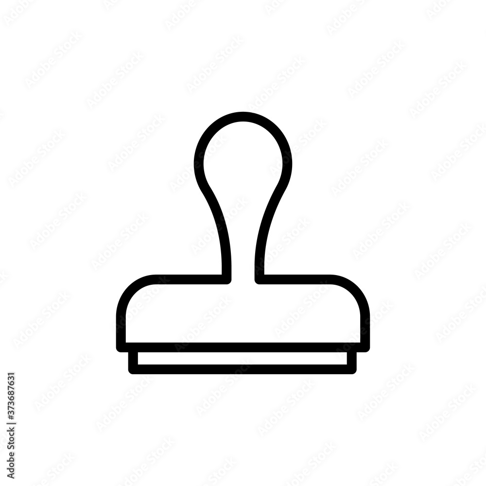 Poster stamp tool icon. simple line, outline vector elements of cabinet accessories icons for ui and ux, we