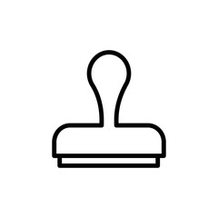 Stamp tool icon. Simple line, outline vector elements of cabinet accessories icons for ui and ux, website or mobile application