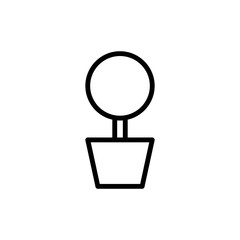 Plant tree icon. Simple line, outline vector elements of cabinet accessories icons for ui and ux, website or mobile application