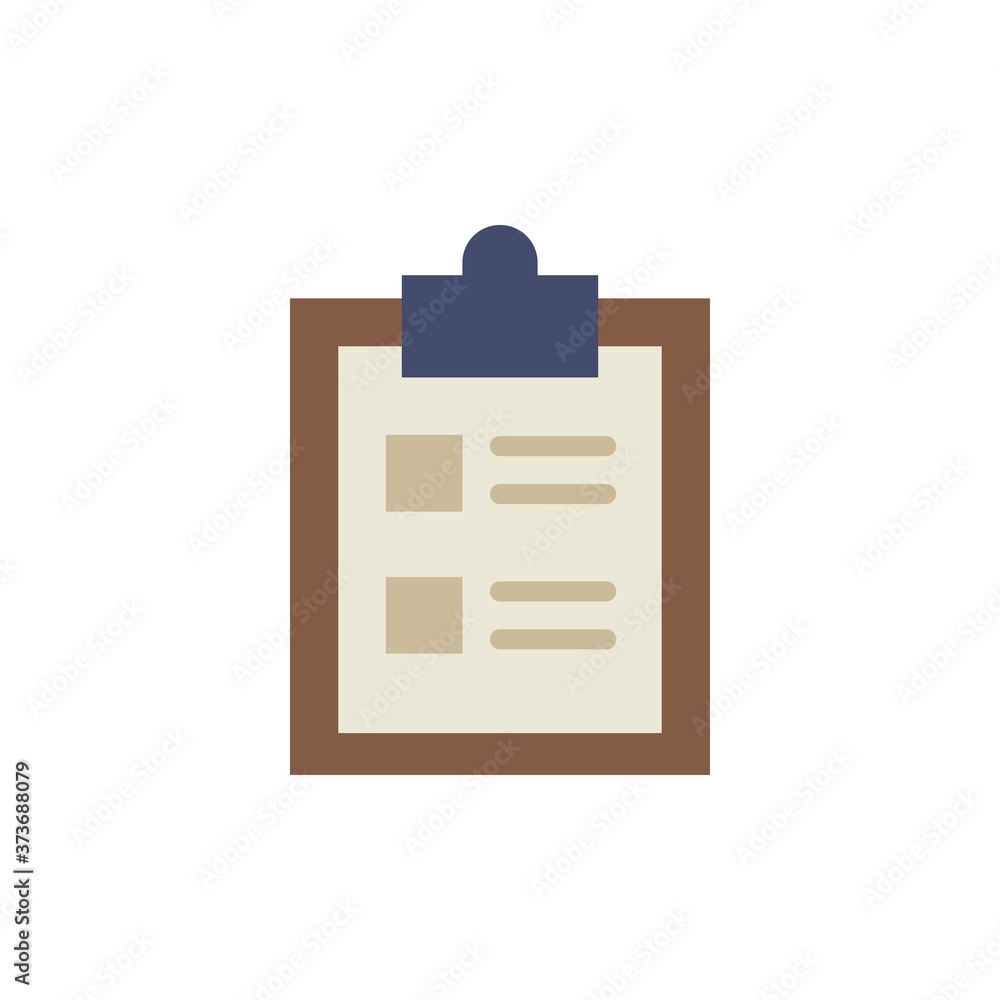 Poster clipboard document icon. simple color vector elements of cabinet accessories icons for ui and ux, we