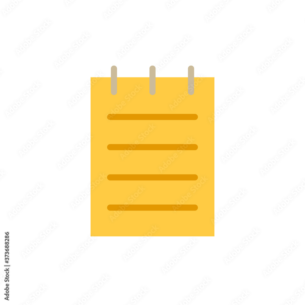 Poster notebook paper icon. simple color vector elements of cabinet accessories icons for ui and ux, websit