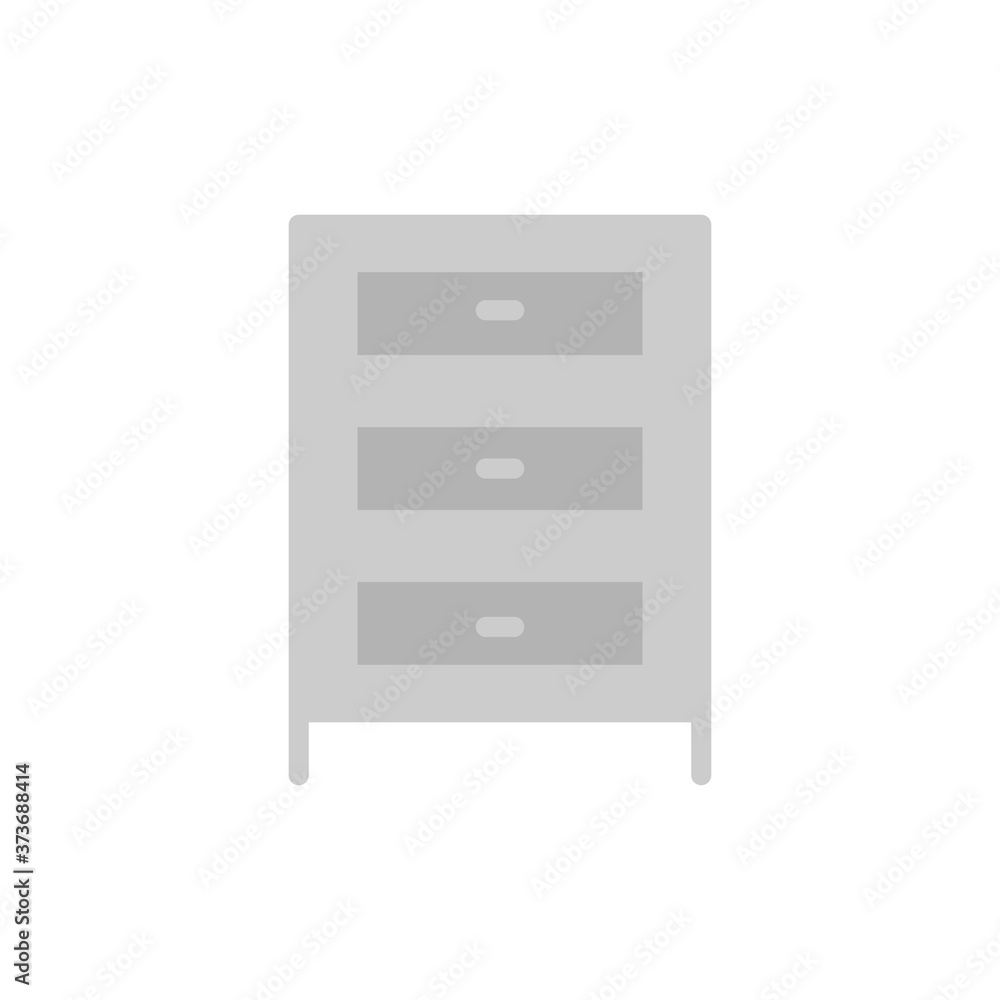 Poster curbstone furniture icon. simple color vector elements of cabinet accessories icons for ui and ux, w