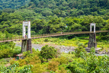 Neiwan Suspension Bridge at hsinchu county, taiwan