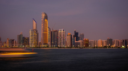 Sea view from Abu Dhabi city, United Arab Emirates.