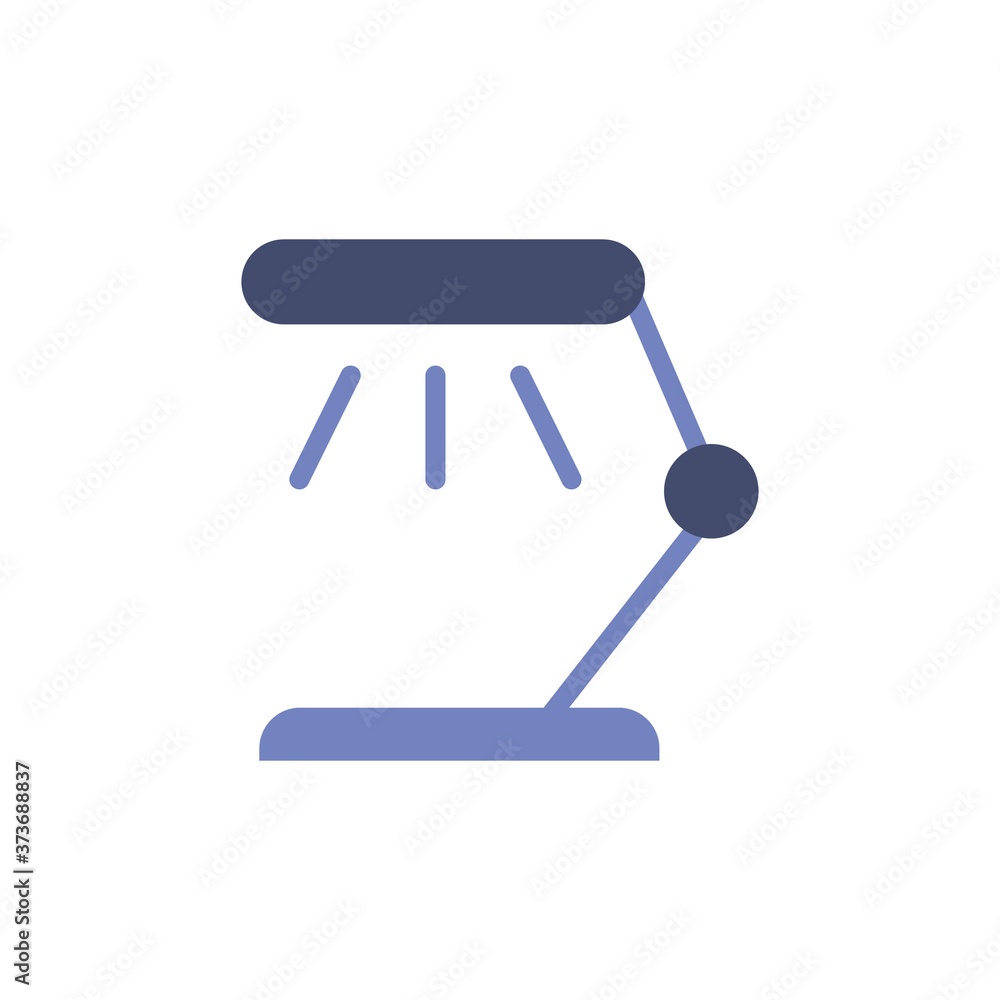 Poster table. lamp icon. simple color vector elements of cabinet accessories icons for ui and ux, website o