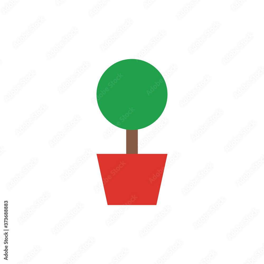 Poster plant tree icon. simple color vector elements of cabinet accessories icons for ui and ux, website or