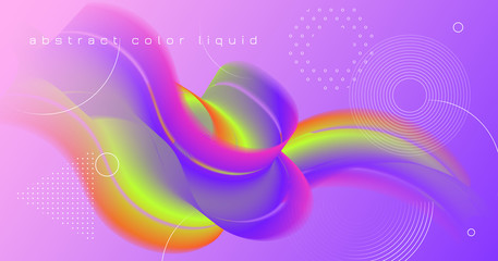 Gradient Color Fluid. Flow Wallpaper. Graphic 