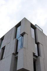 modern building with blue sky in Dublin