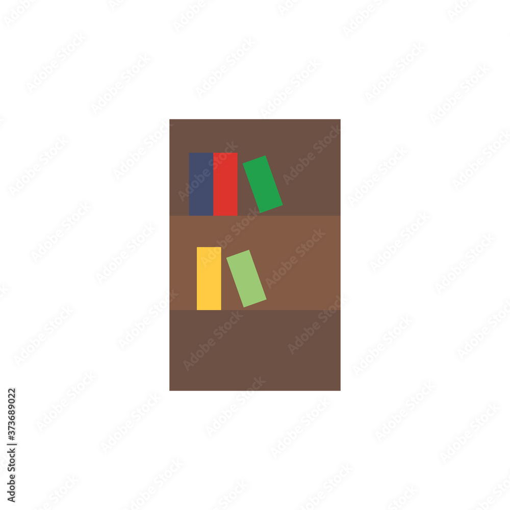 Aufkleber cupboard book icon. simple color vector elements of cabinet accessories icons for ui and ux, website