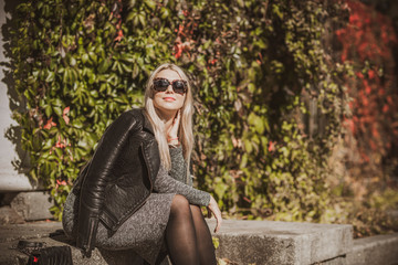 Autumn - fall season, casual style for plus size womens. Fashionable clothes and outfit elements