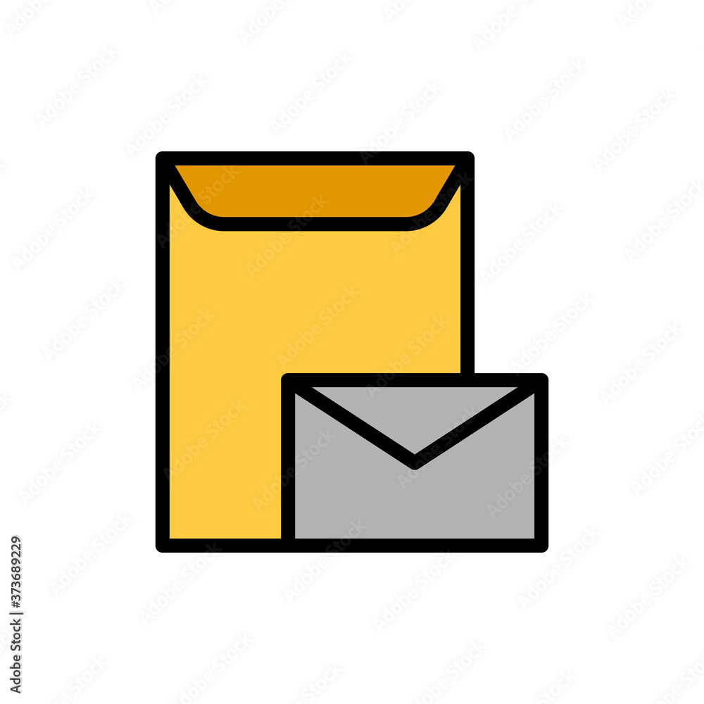 Poster mail letter icon. simple color with outline vector elements of cabinet accessories icons for ui and 