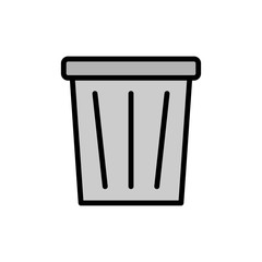Trash can office elements icon. Simple color with outline vector elements of cabinet accessories icons for ui and ux, website or mobile application