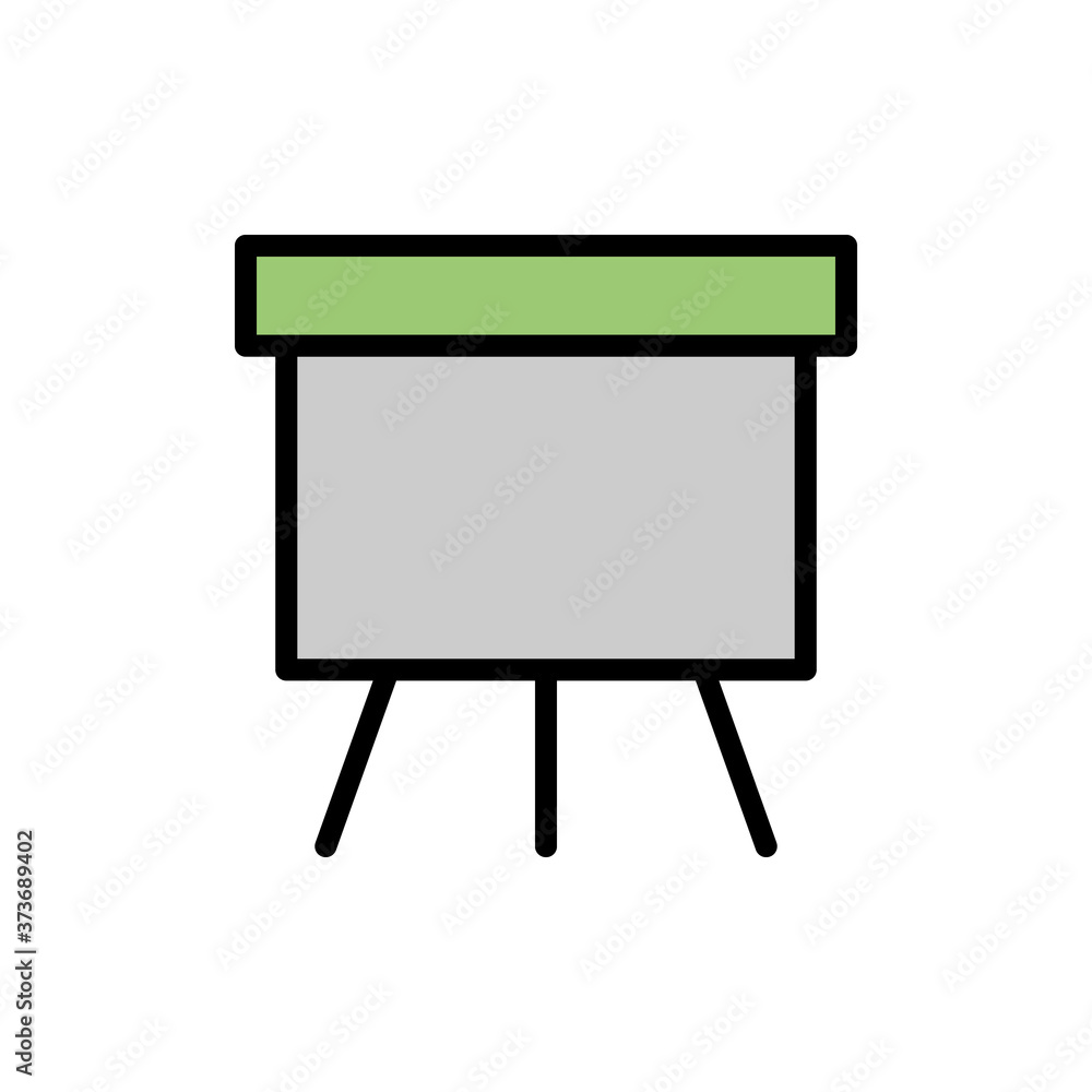 Poster clipboard presentation icon. simple color with outline vector elements of cabinet accessories icons 