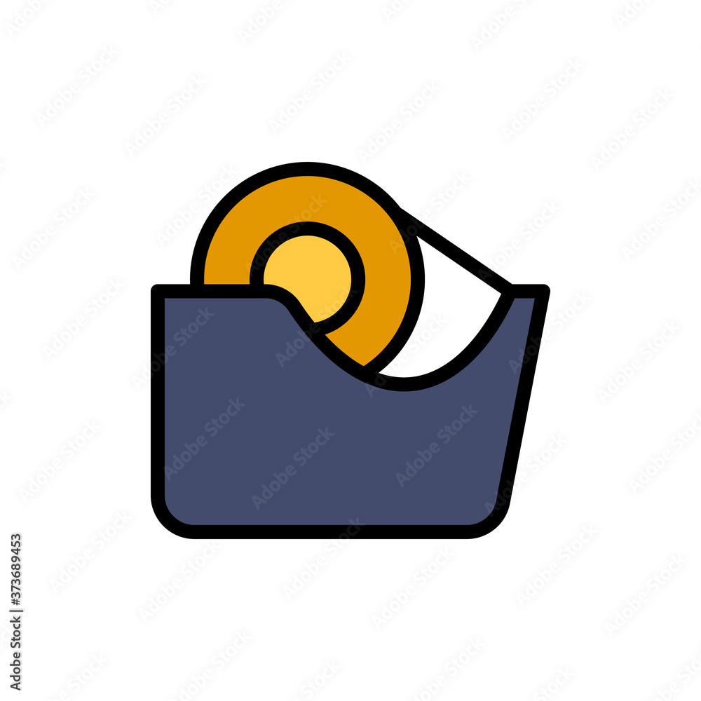 Poster adhesive tape tool icon. simple color with outline vector elements of cabinet accessories icons for 