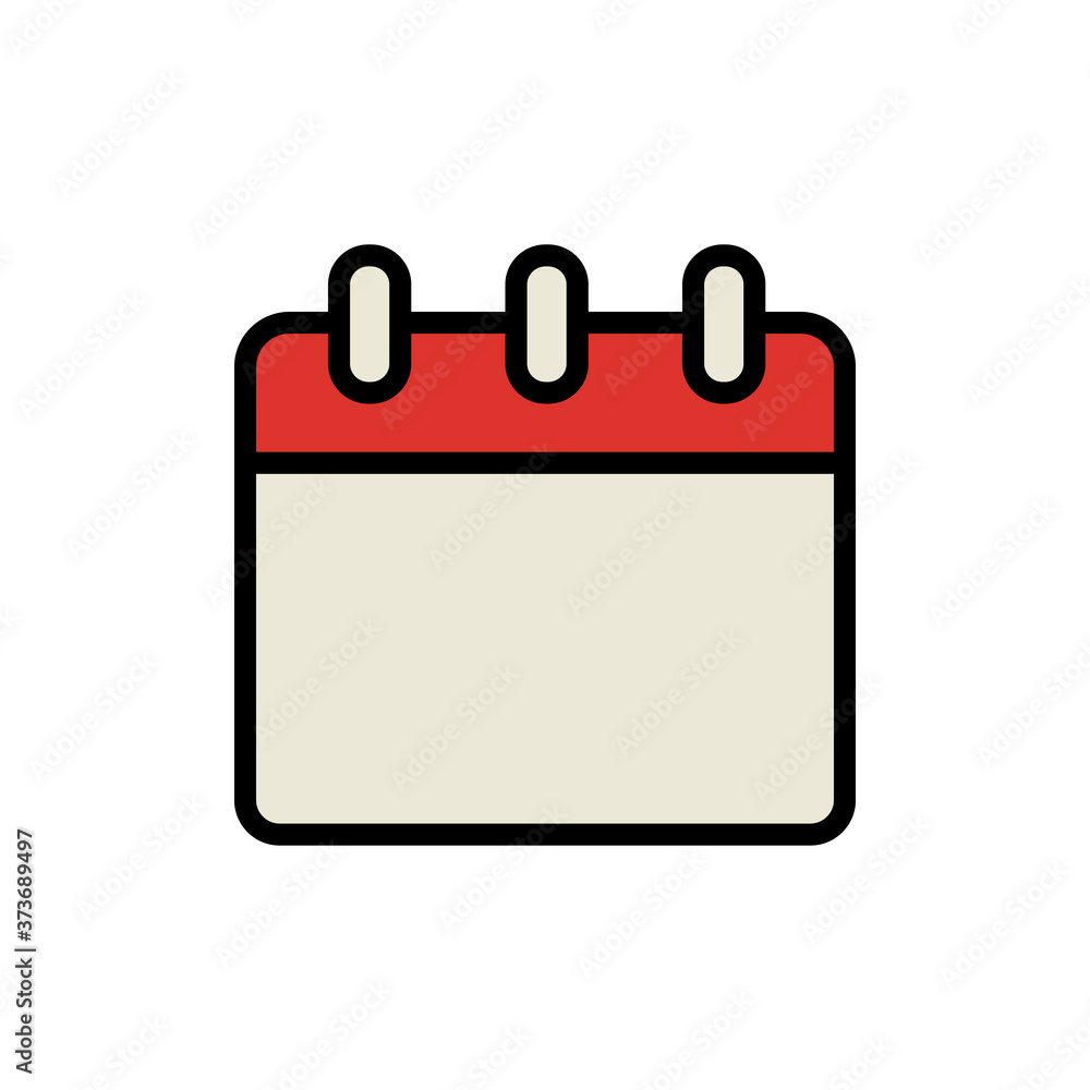 Poster calendar office element icon. simple color with outline vector elements of cabinet accessories icons