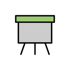 Clipboard presentation icon. Simple color with outline vector elements of cabinet accessories icons for ui and ux, website or mobile application