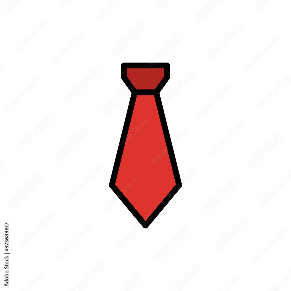 Poster tie clothes icon. simple color with outline vector elements of cabinet accessories icons for ui and 