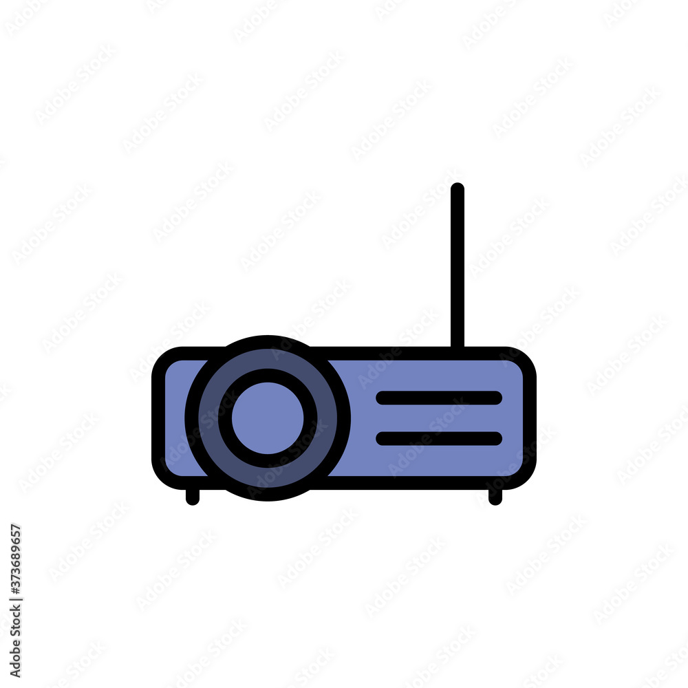 Poster projector technology icon. simple color with outline vector elements of cabinet accessories icons fo