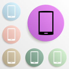 smart phone badge color set. Simple glyph, flat vector of web icons for ui and ux, website or mobile application