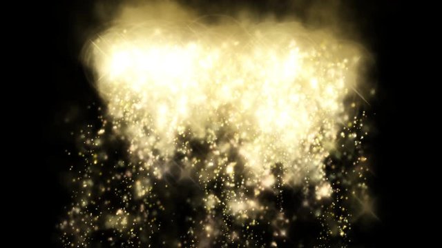 Sparks dust gold backdrop Christmas light effect 4k
