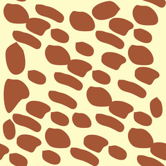 Giraffe fur seamless pattern, tropical animal skin texture.