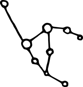 Single image of a vector constellation. Concept design for decoration.