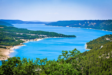 Fototapeta na wymiar Lac de Sainte-Croix, Gorges du Verdon, Verdon Gorge Provence-Alpes-Cote d'Azur, Provence, France, Europe
